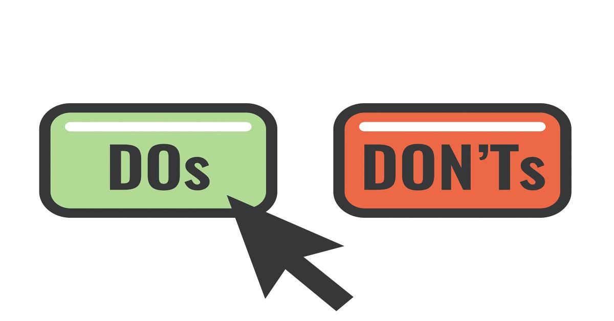 ebsite Do’s and Don’ts