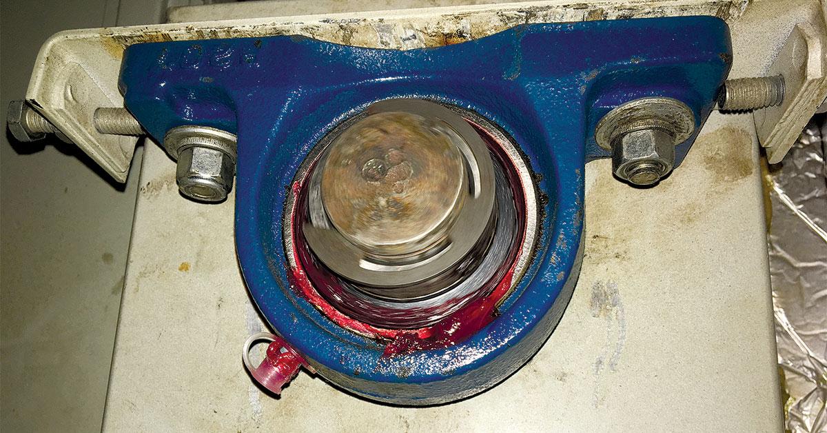 dryer drum bearing greased web