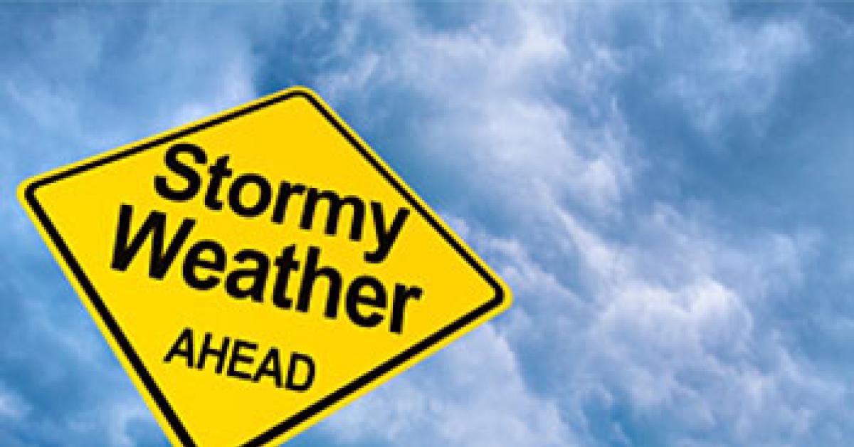 stormy weather road sign image