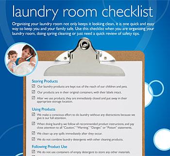 Laundry Room checklist