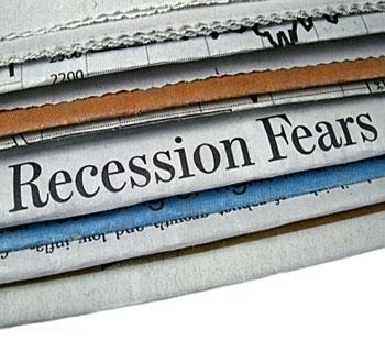 Newspaper recession headline image