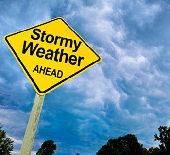 stormy weather road sign image