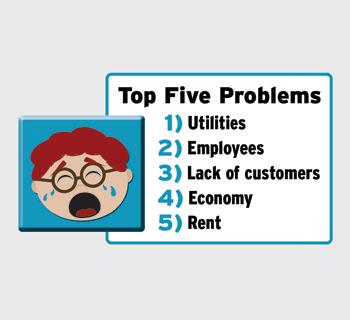 top five problems graphic